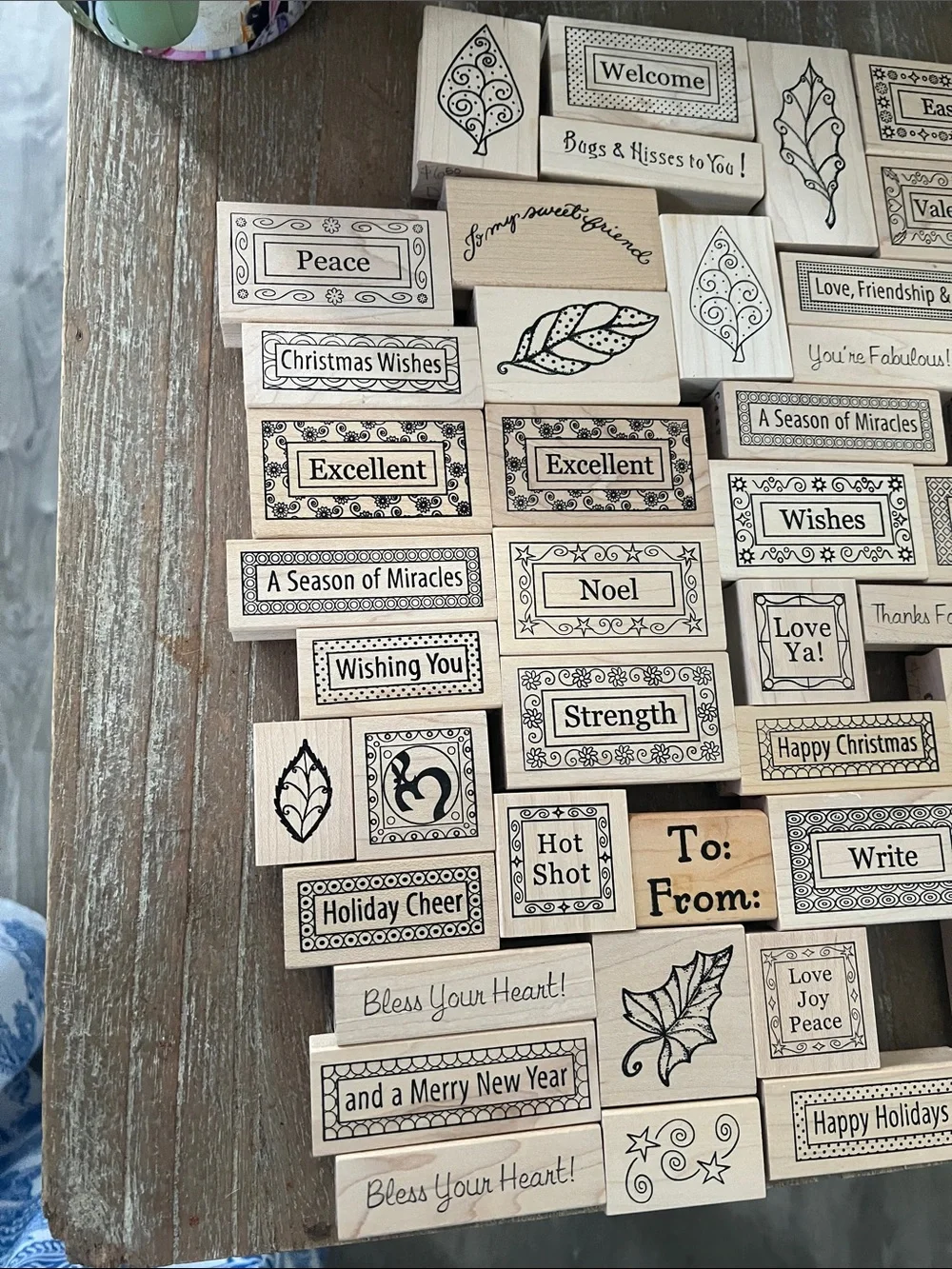 Lot Of 62 New lot Of Rubber Stamps for Crafts